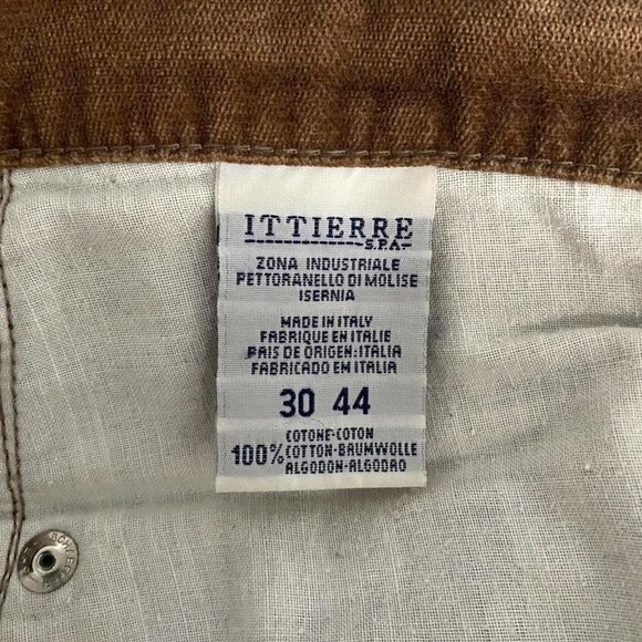 90s vintage Dolce & Gabbana D&G Italy Womens Brown Cropped Cotton Pants 30/44 - Picture 6 of 7